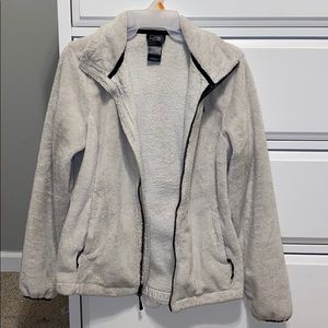 Cream Furry North Face Jacket - Full Zip